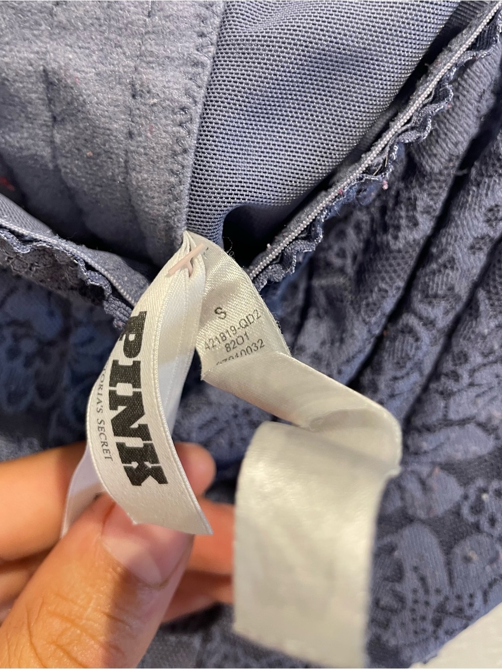 ✨ PINK Victoria’s Secret Periwinkle Lace Micro Corset Top - S - Picture 4 of 5